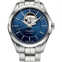 INVESTI BLUE DIAL - SWISS MADE - OPEN HEART WATCH