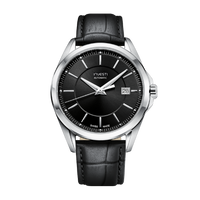 INVESTI BLACK DIAL - SWISS MADE- DATE TIME WATCH