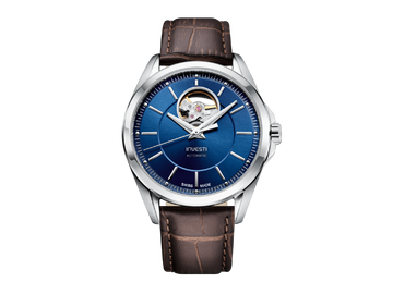 INVESTI BLUE DIAL - SWISS MADE - OPEN HEART WATCH